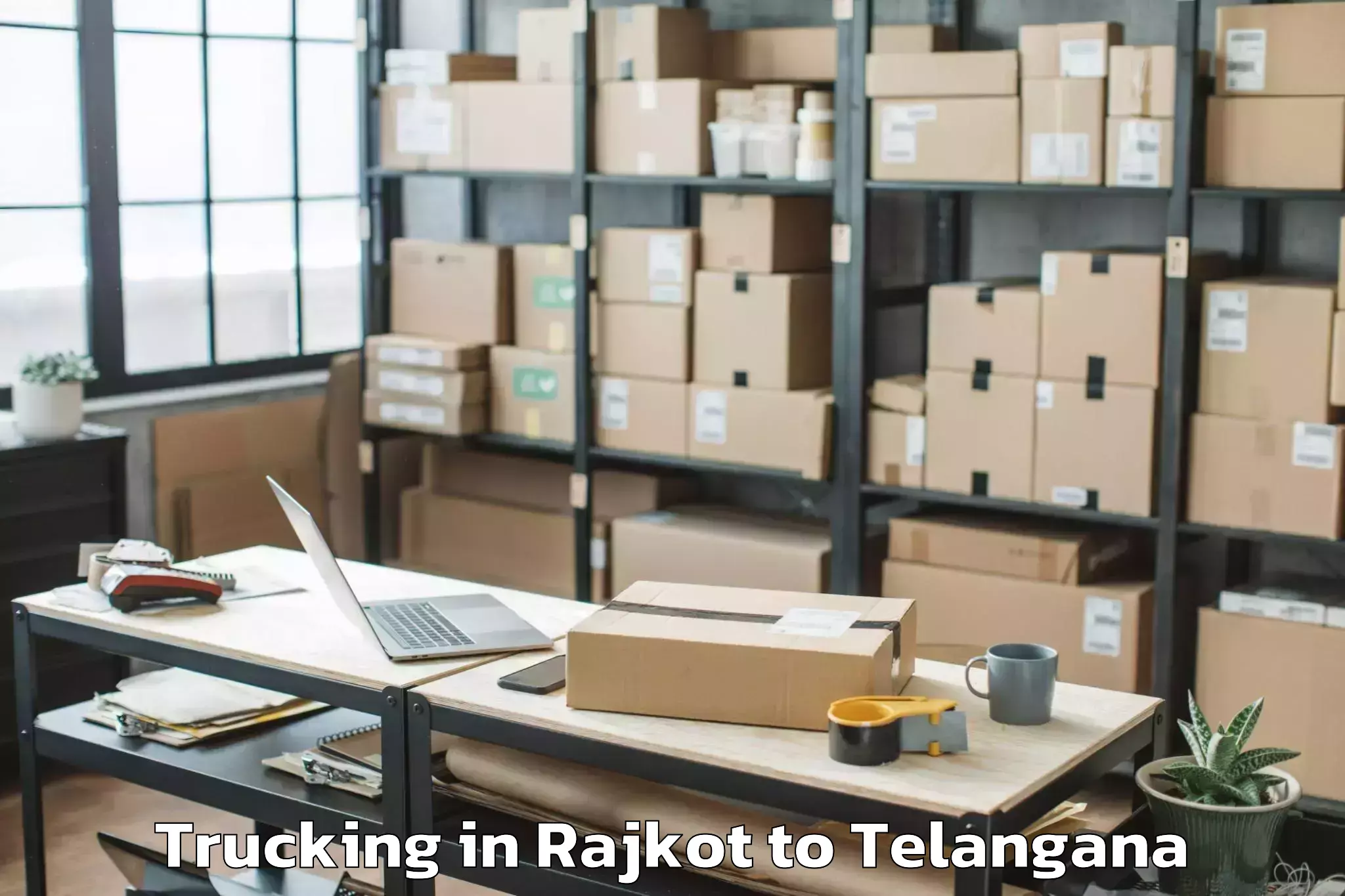 Affordable Rajkot to Vemanpalle Trucking